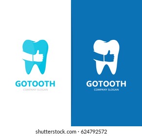 Vector of tooth and like logo combination. Dental and best symbol or icon. Unique clinic and oral logotype design template.