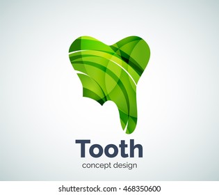 Vector tooth logo template, abstract business icon