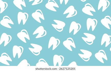 vector tooth seamless pattern. tooth background. Vector illustration. A stylizable background for your fabric, textile design, wrapping paper or wallpaper.