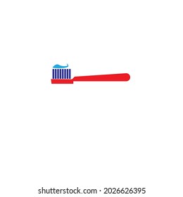 Vektorzahnbürstenflach oder minimalistisches Logo