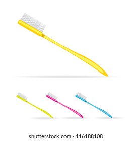 vector toothbrush icon set.