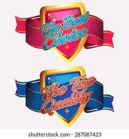 Vector top quality and best choice decorative badges