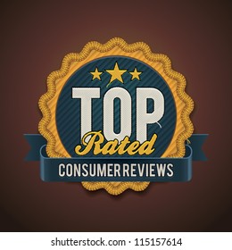 Vector Top Rated By Consumer Reviews Badge Icon