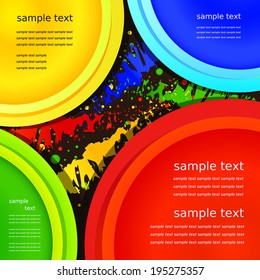 vector top view of primary colors. background concept
