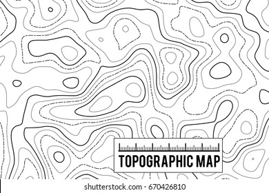 Vector topographic map on white background with space for your copy. Topographical pattern. Business concept. Abstract vector illustration