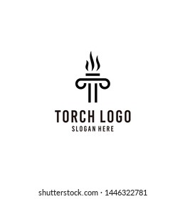Vector Torch Logo Design Inspiration