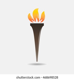 Vector of torch symbol or icon, torch logo, torch illustration