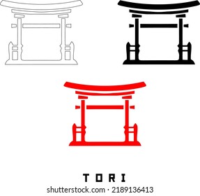 vector tori icon jepang eps 