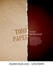 Vector torn paper background