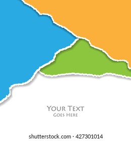 Vector torn paper background. Material desing elements. Elements for design, textured vector. Eps10