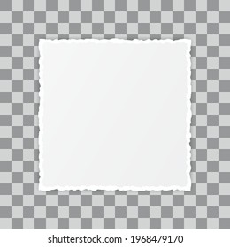 vector torn paper banner with ripped edges with space for your text on transparent background