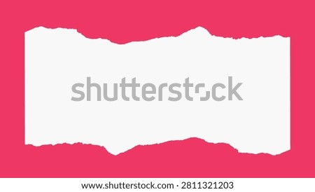 Vector of a torn paper edge with a bright pink background, creating a bold contrast.
