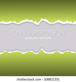 Vector torn paper effect design. Ripped paper texture. Stock image