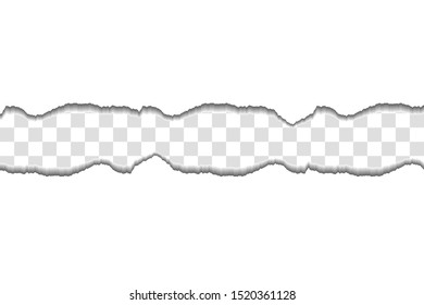 Vector torn paper on transparent background - frame for your text or design