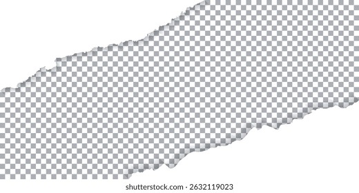 Vector Torn Paper On Transparent Background