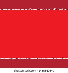 vector torn paper with ripped edges with red space for your text