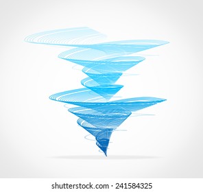 Vector Tornado icon. Hurricane on white background