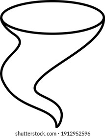 Vector Tornado Outline Icon Design
