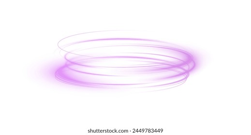 Vektorgrafik Tornado Pink, Winterwirbelwind, Light Funnel, wirbelnd rosa Linien light. Hellweißes Twirl. Kurvenlicht-Effekt der weißen Linie. PNG.