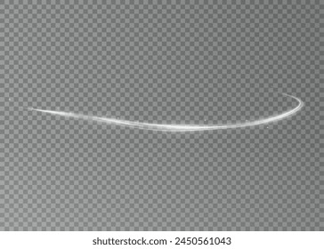 Vector tornado blanco, torbellino invernal , embudo claro blanco , líneas giratorias claras. Giro blanco claro. Efecto de luz de curva de línea. Png.	
