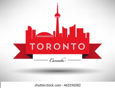 Vector Toronto City Skyline Design