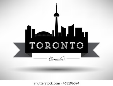 Vector Toronto City Skyline Design