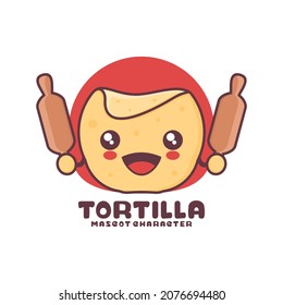 Vector Tortilla Cartoon Mascot, Suitable For, Logos, Prints, Labels, Packaging, Stickers, Etc.