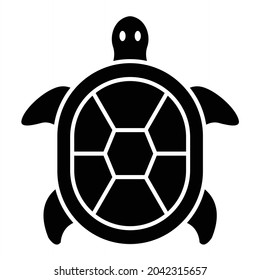 Vector Tortoise Glyph Icon Design
