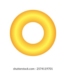 Vector torus with gradients and shadow for game, icon, package design, logo, mobile, ui, web, education. 3d donut on a white background. Geometric figures for your design.