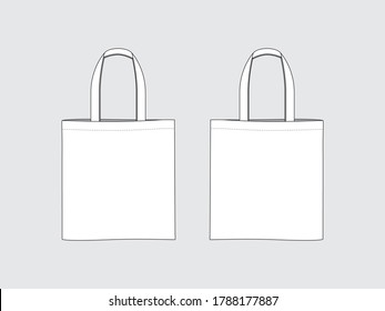 vector tote bag illustrations for mock up.