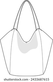 Vector Tote Bag illustrations for Mock up