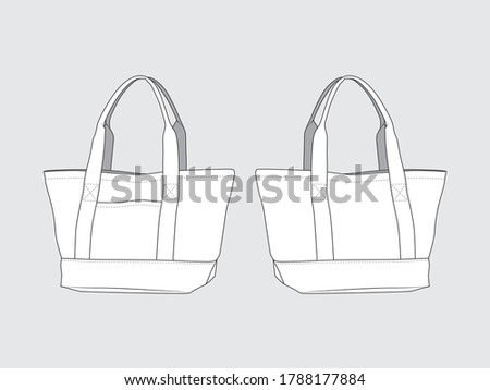 vector tote bag illustrations for mock up.