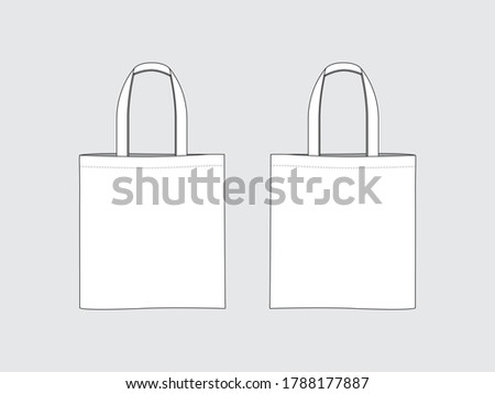 vector tote bag illustrations for mock up.