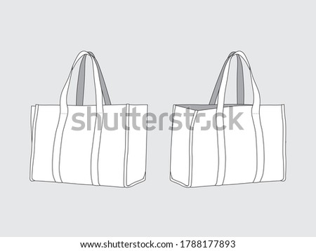 vector tote bag illustrations for mock up.