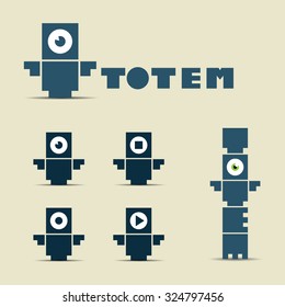 Vector Totem logo and character