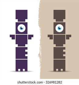 Vector Totem logo and character