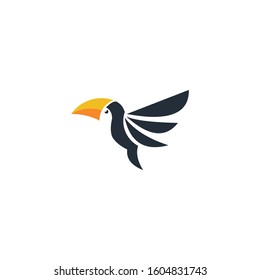 Vector of toucan birb design on white background vector icon illustration,eps 10