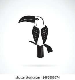 Vector of toucan bird design on white background. Wild Animals. Easy editable layered vector illustration.