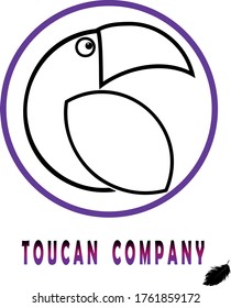Vector toucan logo for company name