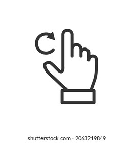 Vector touch line icon. Symbol in trendy outline style. Vector illustration isolated on a white background. 