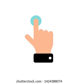 Vector touch screen gesture swipe hand finger icon. Flat illustration pictogram for web site design or mobile app
