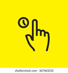 Vector touch screen gestures Icons. Thin line Icons.
