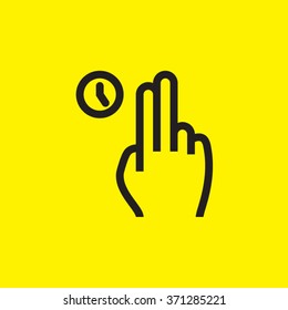 Vector touch screen gestures Icons. Thin line Icons.