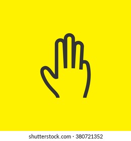 Vector touch screen gestures Icons. Thin line Icons.