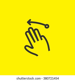 Vector touch screen gestures Icons. Thin line Icons.