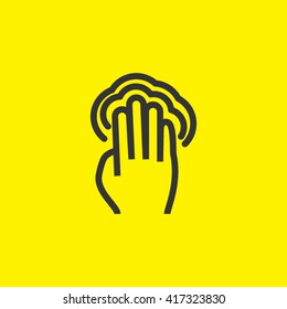Vector touch screen gestures Icons. Thin line Icons.