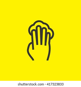 Vector touch screen gestures Icons. Thin line Icons.
