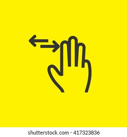 Vector touch screen gestures Icons. Thin line Icons.