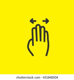 Vector touch screen gestures Icons. Thin line Icons. 