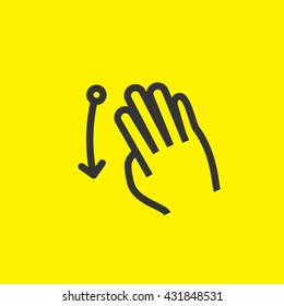 Vector touch screen gestures Icons. Thin line Icons. 